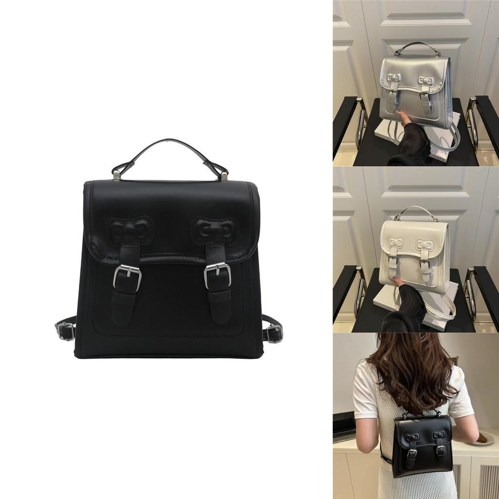 Pu Lace Butterfly Knot Backpack With Large Capacity For Daily Use And Street Style