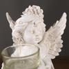 European Retro Angel Candlestick Resin Ornament for Romantic Candlelight Dinner Decor