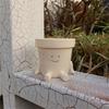 AT21-Smile Face Planter Pot Funny Plant Pot For Indoor Outdoor Plants Cute Head Planters Decorative B
