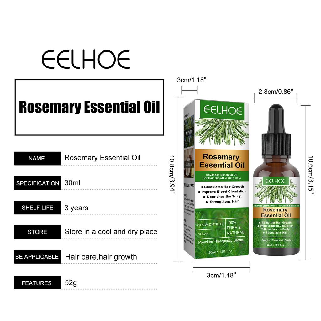 EELHOE Rosemary Hair Care Essential Oil Anti-frizz Growth Hairs Smooth Serum Hair Oil Anti Hairs Loss New Treatments Hair Beauty