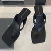 Fashion Fashion Shallow Women Medium Heels Slides Flip Flops Slippers 2025 Summer Female Footwear Ladies Heels Slippers Pumps Shoes
