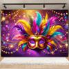 Venice Carnival Makeup Ball Theme Photography Background Colorful Mask Carnival Decoration Party Banner Photography Background