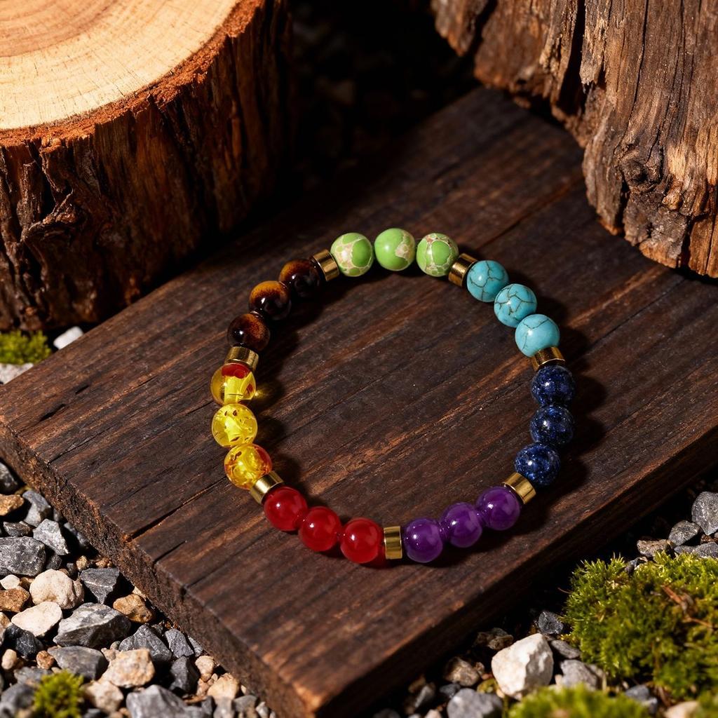 Festliche Geschenke Lebendige Regenbogenfarbe Perlenarmband Modeschmuck Für Unisex Tägliches Tragen Stilvoll Und Auffällig Passendes Accessoire