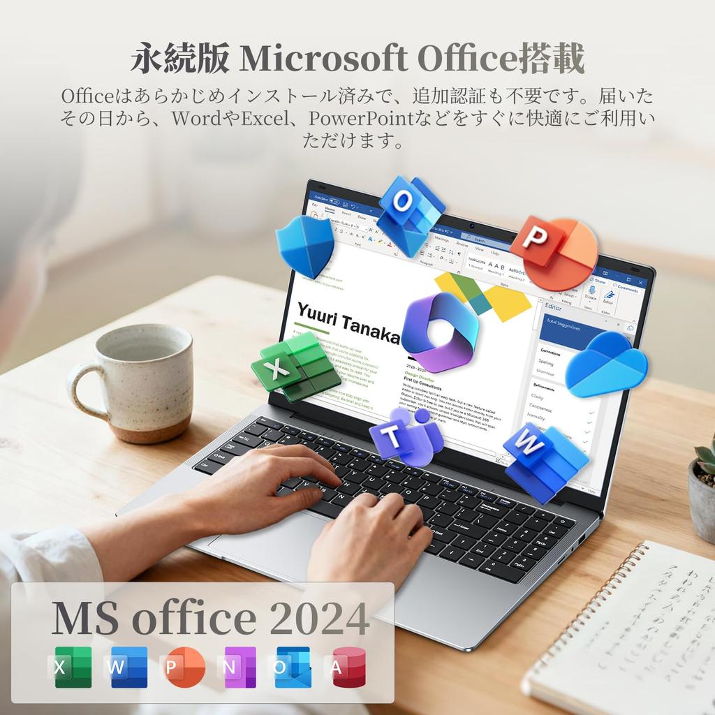 Laptop mit Office Windows 11 12 GB 256 GB Celeron Prozessor zu FHD 1080P IPS leise leicht und dünn Design Bluetooth HD numerisch Ideal für und