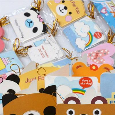 160 blätter/Set Gold Seide Segen Karte Nette Cartoon Geschenk Kleine Karte Grußkarte