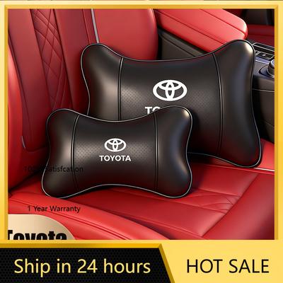 Kołpaki 1 szt. Zagłówek Fotelika Samochodowego Poduszka na Szyję z Logo Samochodu Do Toyota Corolla Yaris Aygo Prius CHR Camry Auris Avensis Land Cruiser C