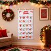 24 Days Christmas Arrival Calendar Bag Printed Multi-layer Candy Storage Bag Christmas Countdown Calendar Storage Hanging Bag