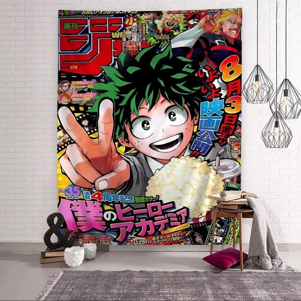 MMy HHero Academia Anime Tapestry Bedroom Living Room Dorm Decor Decorative Artwork Bohemian Style Wall Hanging