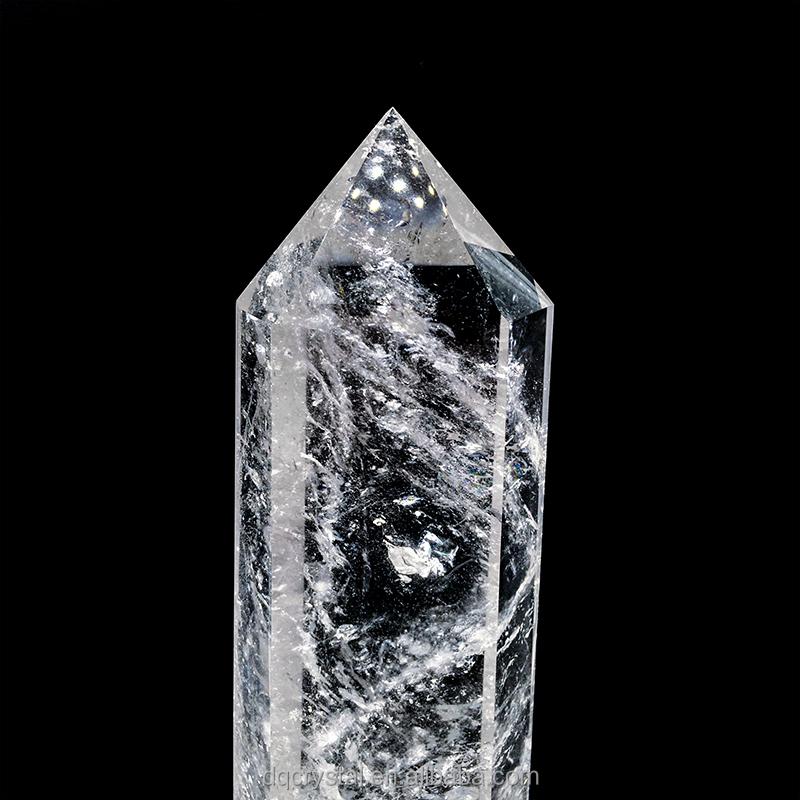Natural Crystal Craft Blg Clear Quartz Towers Polished Rainbow Clear Wand Point for Home Decoration