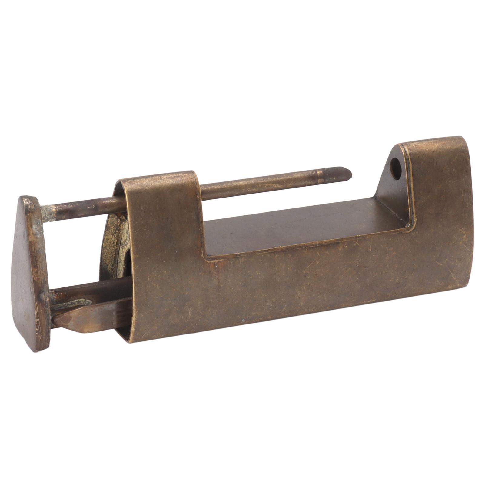

Spacing 4.4cm Decorative Vintage Lock Key Antique Brass Chinese Padlock for Small Wooden Box Furniture Cabinets Chest