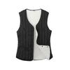 Gilet da donna imbottito tinta unita senza maniche spesso morbido slim fit cardigan monopetto scollo a V gilet caldo antivento