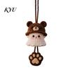 Halloween Gift Ornament Decoration Handmade Crochet Ghost Keychain, Cute Plush Animal Charm for Bags Fashionable Key Keys, Spooky Festive Knitted with
