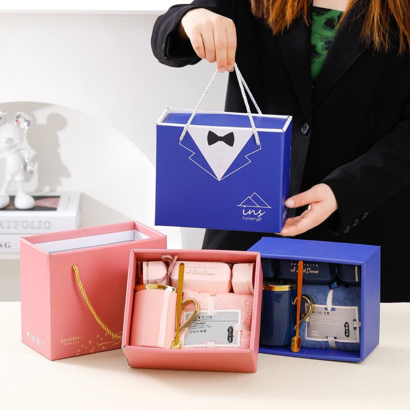 European Style Ceramic Mug Gift Set - Perfect for Weddings, Birthdays, Graduations, and Parties