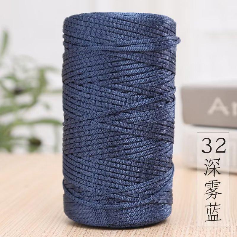 Mercerized Cotton And Linen Flat Belt Thread Light Body Ice Silk Crochet Hook Hat Wool Ball Handmade Diy Knitting Material Package