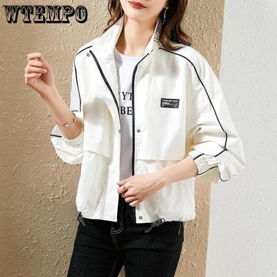 Damen Kurzjacke Frühling und Herbst Lockere Jacke Windjacke Damenmode Kurzer Baseballmantel Oberbekleidung
