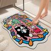 Bathroom Mats Diatom Ooze Absorbent Pads Bathroom Entrance Non Slip Quick-Drying Foot Mat Dry Wet Separation Bathroom Carpet