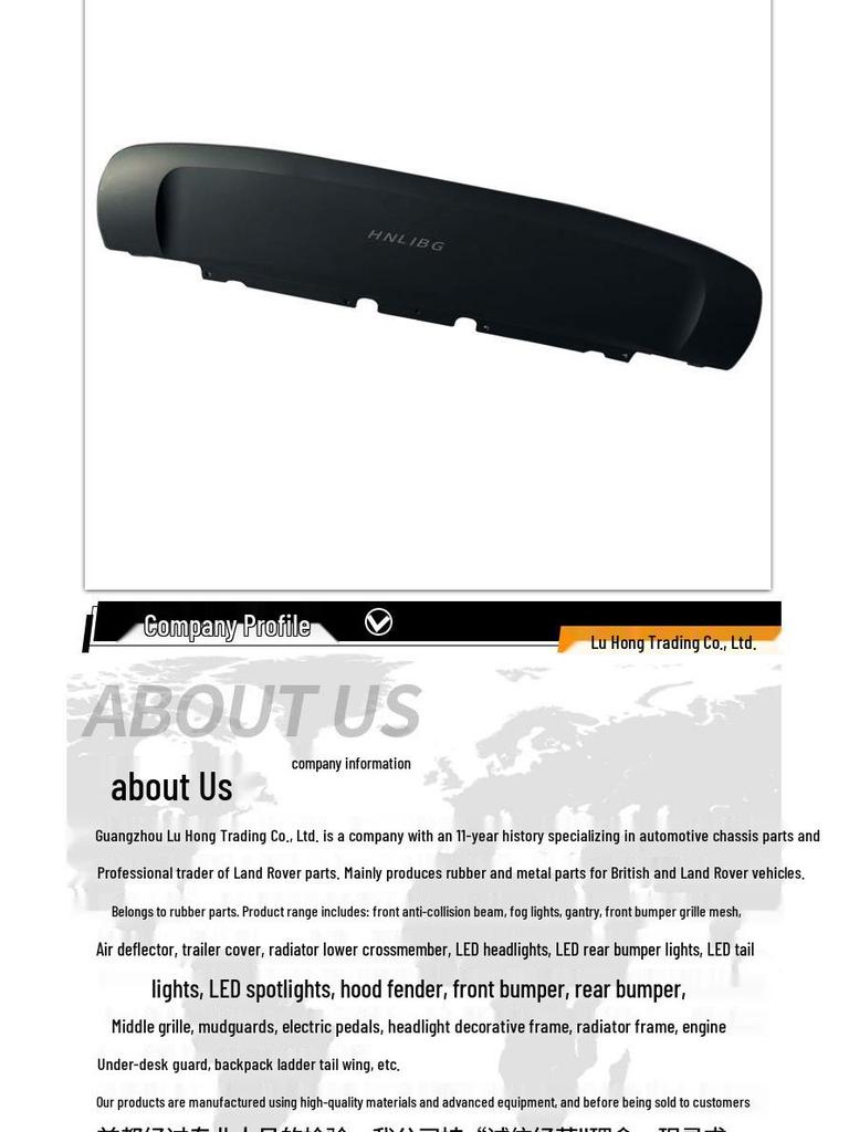 Front Bumper Tow Hook Cover & Lower Skid Plate for Land Rover Discovery Sport (Part LR133274)