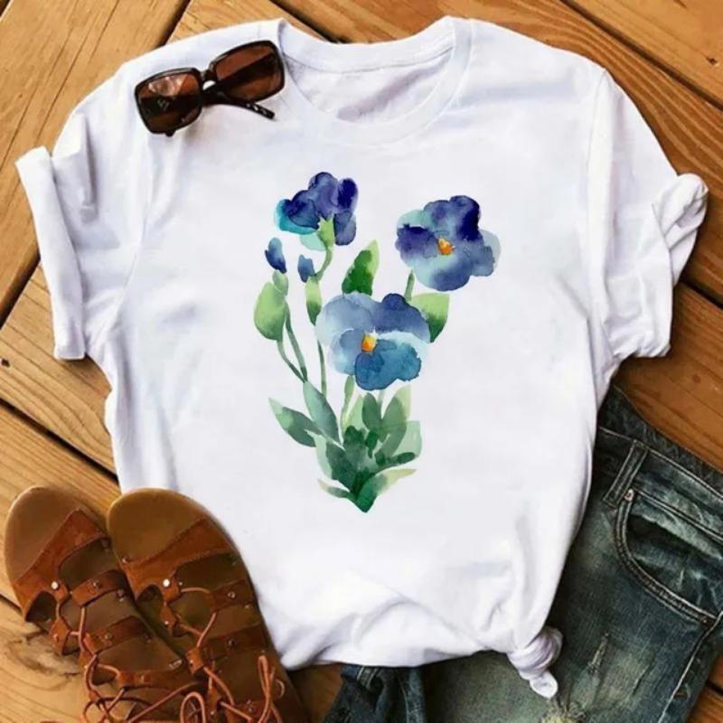 

Летняя женская футболка с принтом в виде стрекозы, в стиле ретро, повседневная, оверсайз, с V-образным вырезом, женская одежда 3XL