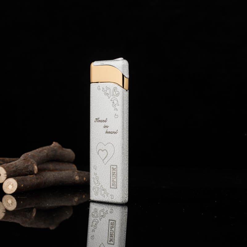 Personalized Engraved Frosted Windproof Lighter - Men's Gift, Small & Portable.