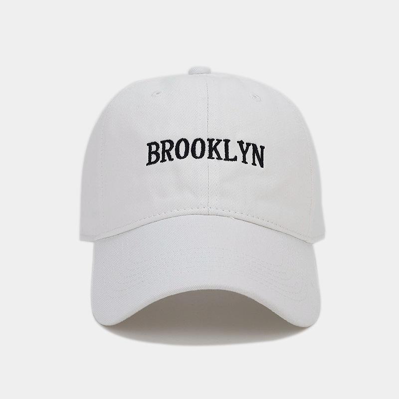 European and American new Brooklyn letter embroidery soft top baseball cap women's face small cap fashion personalized hat