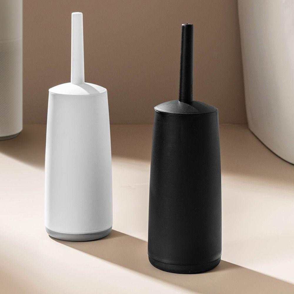 Soft Bristle Toilet Brush With Base Long Handle Toilet Brush Set Bathroom Cleaning Tool Bathroom