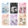 Yuezhen Floral Laser Silver Retro Journal Stickers - Waterproof PET Material