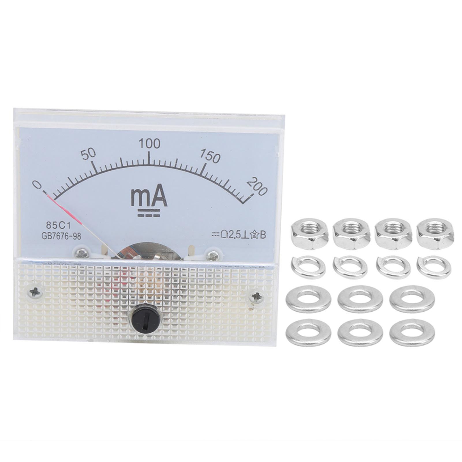 

85C1 DC 0200MA Pointer DC Ammeter Head Ampere Meter Gauge Current Measuring Devices
