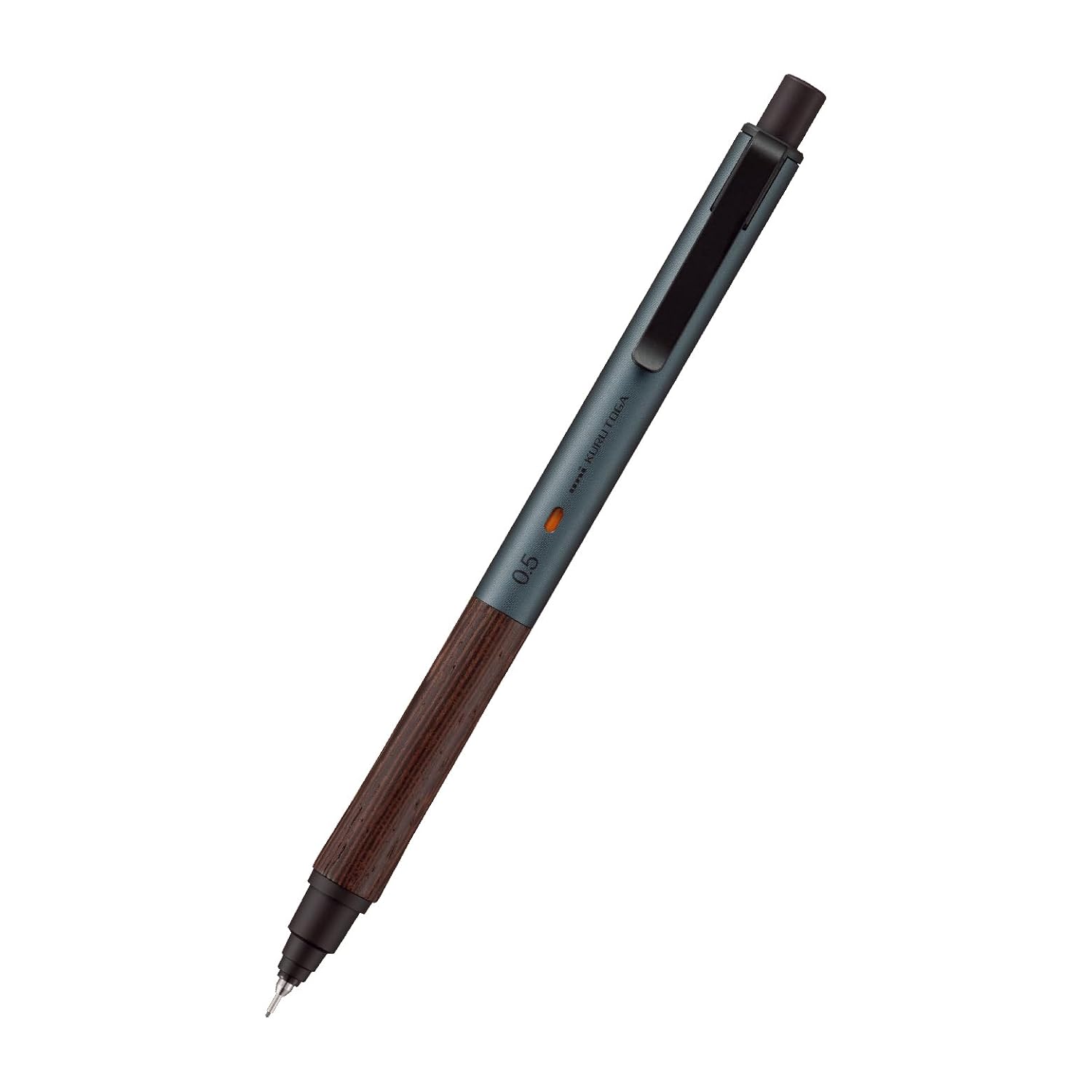 Mitsubishi Pencil Sharp Kurutoga Wood 0.5mm Steel Gray M5KW1P.23