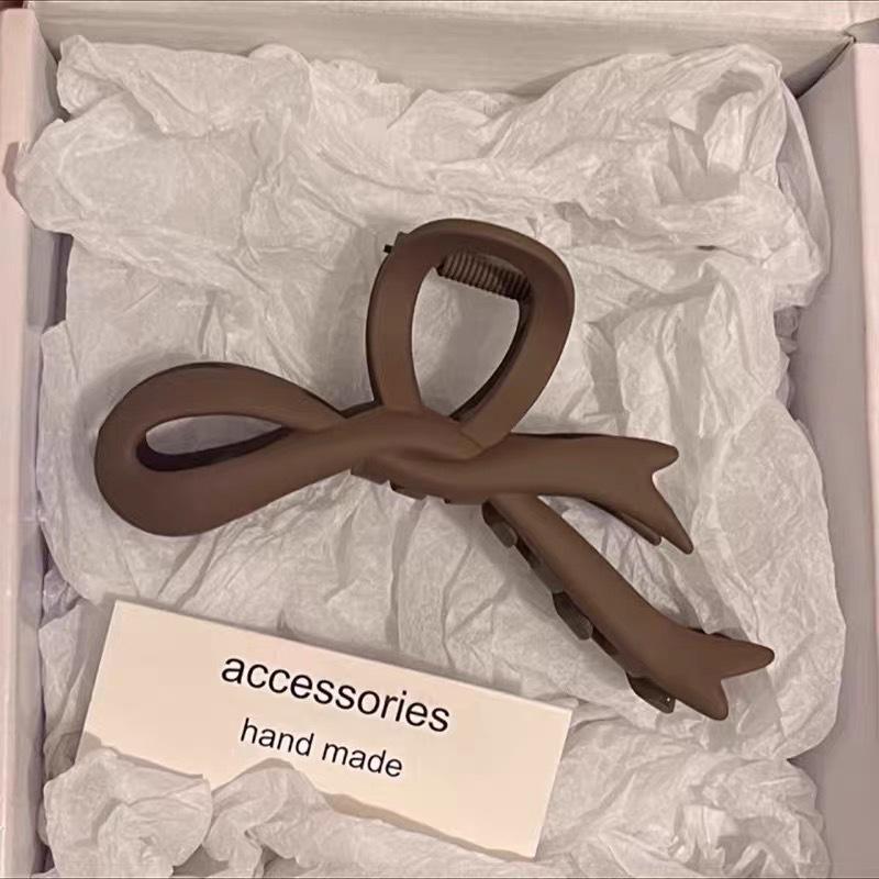 Polka Dot Frangipani Claw Clip - Elegant Half-Up Hair Accessory