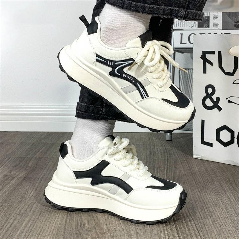 Platform sneakers women's original design versatile 2025 spring and autumn new versatile retro height-increasing dad shoes ins tide