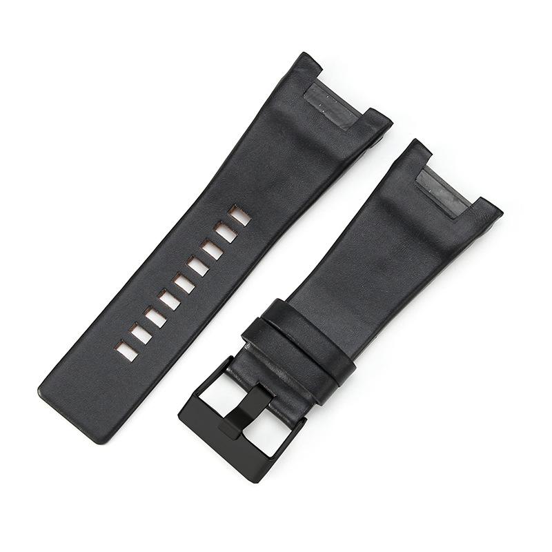 Applicable To Diesel 32mm Notched Watch Belt Men's and Women's Watch Accessories Leather Strap