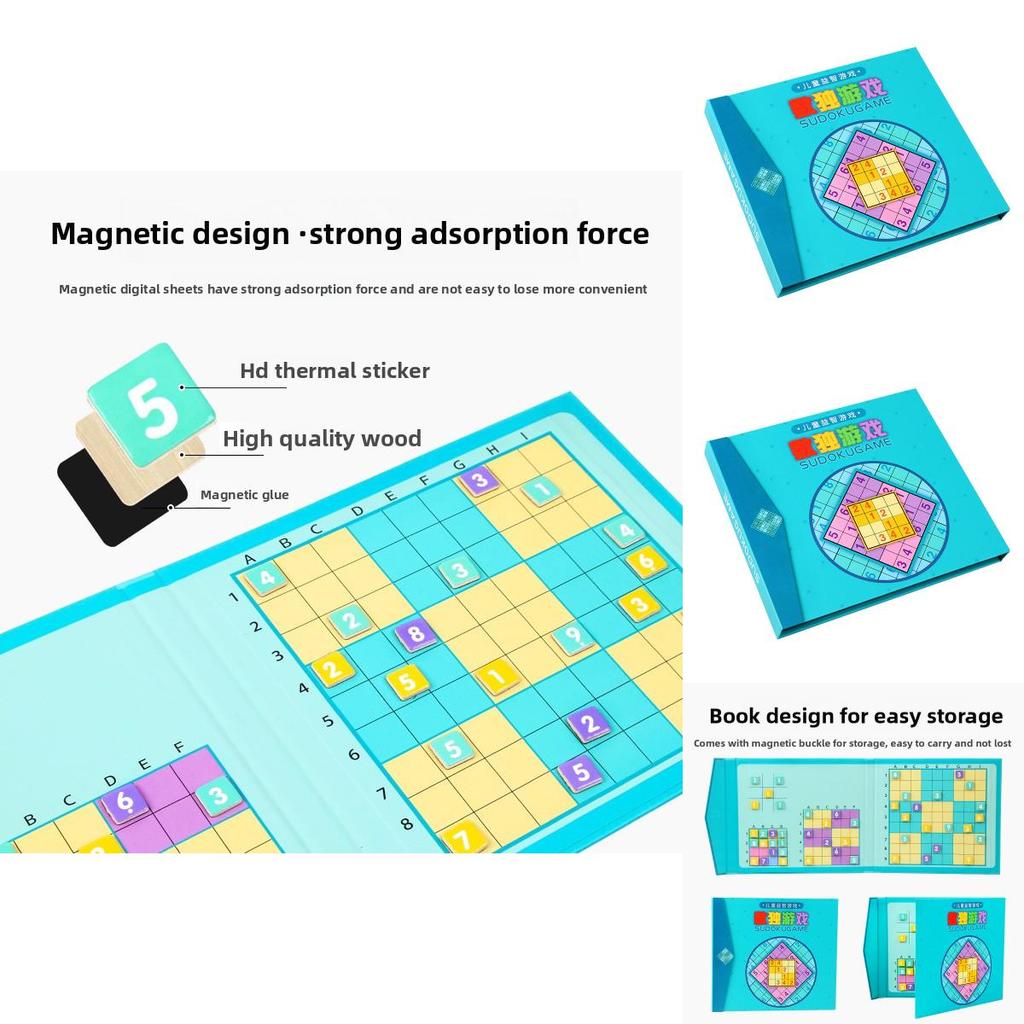 Wooden Magnetic Sudoku Puzzle Toy For Kids Brain Teasing Educational Gift