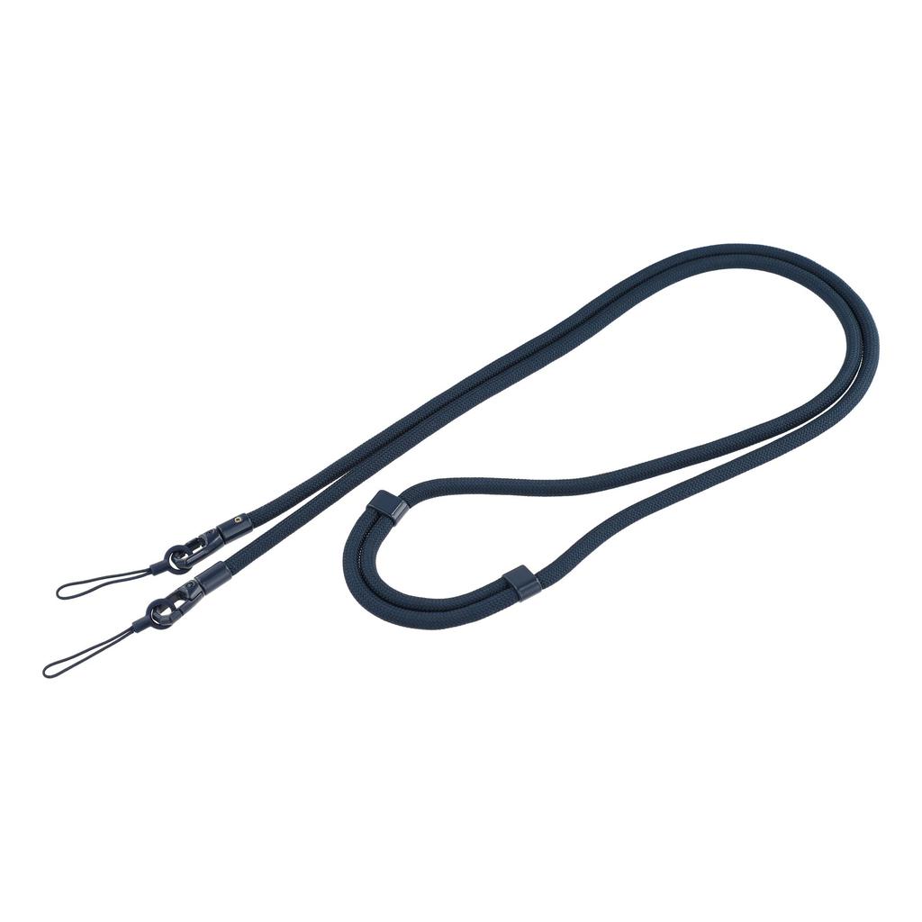 7MM Double Clasp Adjustable Lanyard Polyester Zinc Alloy Shoulder Strap for Dual-Hole Phone Cases