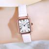 Gedi Retro Small Square Dial Ladies Waterproof Leather Strap Quartz Watch