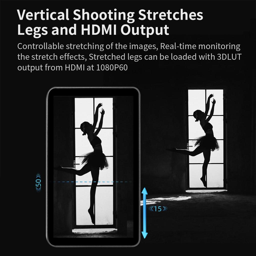 Portkeys LH7P Kamera DSLR Feldkamera Steuerung Touchpanel Monitor für BMPCC Pro mit Drahtlos-Steuerungsmonitor, 1000nit, 7-Zoll, Monitor, 4K/6K/6K