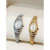 Modische kleine runde Armbanduhr mit Diamantenbesatz für Damen, elegante und raffinierte Damen-Armbanduhr