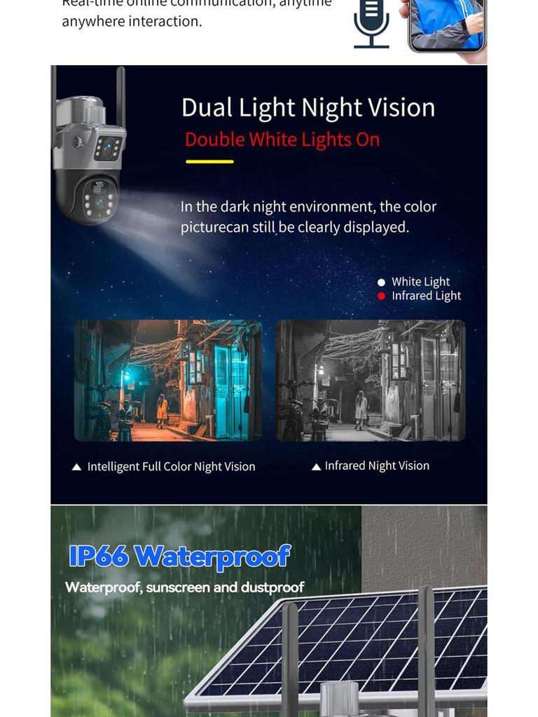 Eseecloud Dual Lens 4G Solar Outdoor Camera