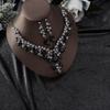 Exquisite High-End European & American Bridal Necklace Earring Set - Elegant Wedding Accessories