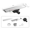 10cm*20cm Size 2 in 1 Invisible Tile Insert Floor Drain SS304 Stainless Steel Bathroom Linear Hidden Shower Drains