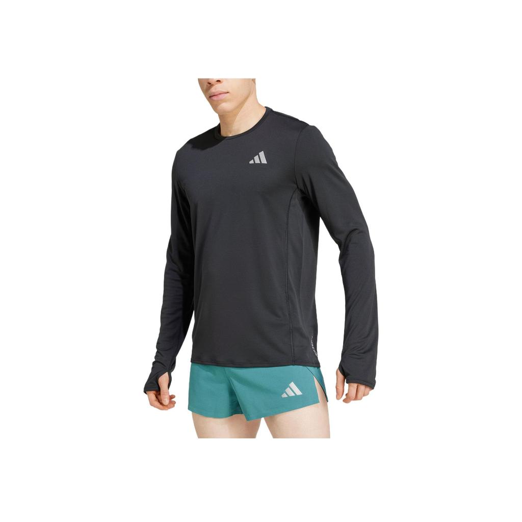 adidas Adizero He TM Hakone Limited Edition Bequemes Sportliches Weiches Atmungsaktives Langarm-T-Shirt Herren Tops Schwarz JD1742