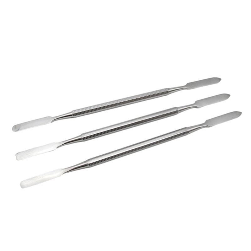 3 Adet Diş Çimentosu Spatulası Paslanmaz Çelik Karıştırma Spatulası Ekipmanı Çift Taraflı Tırnak Sanatı Makyaj Fondöten Karıştırma Çubuğu