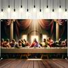 The Last Supper Tapestry Wall Hanging Jesus Christ Religious Art Fabric Poster Classic Painting Print For Living Room Bedroom