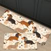 Cartoon Dachshund Kitchen Rug Washable Non-Slip Entrance Hall Door Mat Corridor Laundry Room Carpet Home Decoration