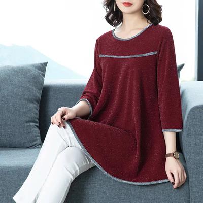 Shirt Women's Big Size Loose Soft Bottom Shirt Pink Slim Warm Elegant Long Sleeve Tops