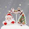 Santa Claus Christmas Tree Cake Topper for Festive Dessert Table Decoration