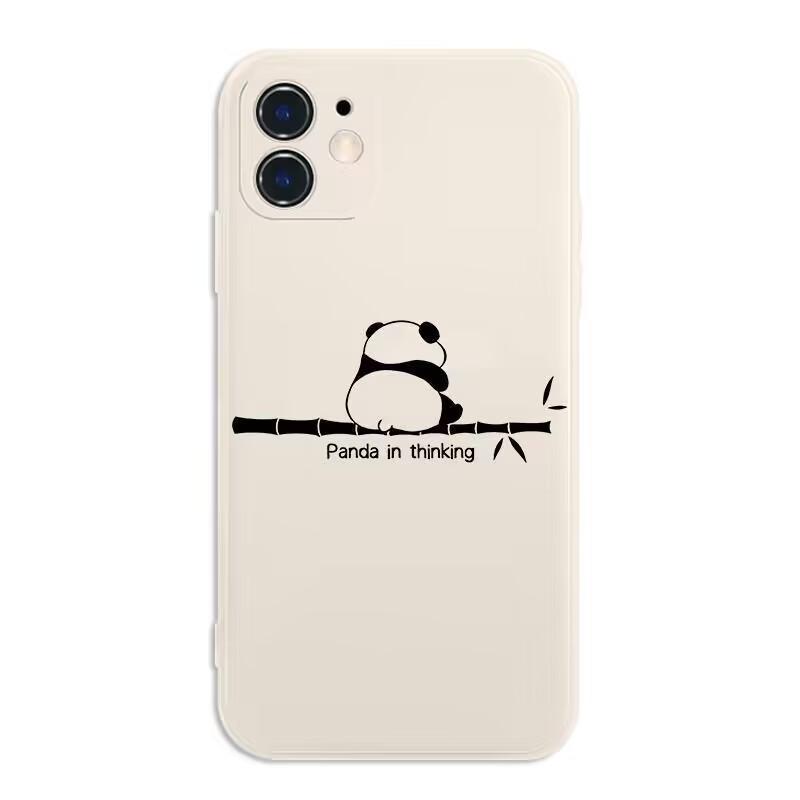 Funny Cute China Panda Clear Phone Case For iPhone16 15 14 13 12 11 Pro MAX Shockproof Covers