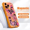 Cool Girl Butterfly Painting For iPhone 17 Pro Max Funda iPhone 16 15 14 13 Pro Max Skin Feeling Magnetic For Magsafe Shockproof Bumper Cover