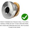 2 PCS M18×1.5 Sensor Plug Inner Hex Head with Copper O-Ring Spacer, Standard Stainless Steel Inner Hex Head Pipe Fitting Plug for Car Truck SUV and