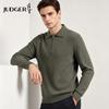Judger Men's Half-Zip Stand Collar Polo Sweater