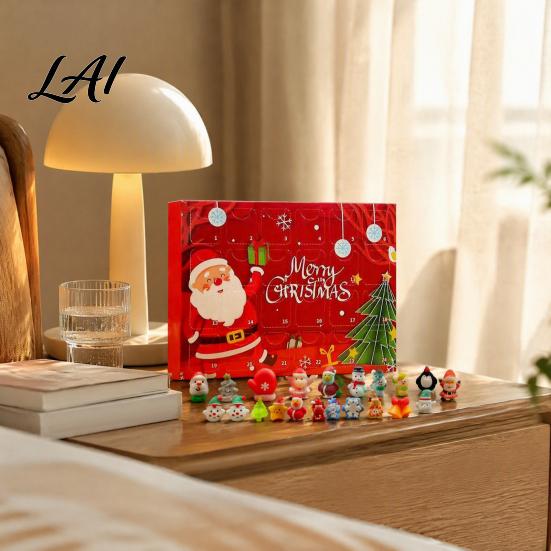 Christmas Advent Calendar Merry Calendar with 24 Stress Relief Squeeze Toys Toys Days Xmas Countdown Box Holiday Party Gift